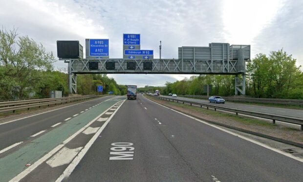 The M90 in Fife.