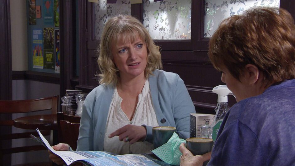 Nicola King, portrayed by Nicola Wheeler, in an episode of Emmerdale earlier this year
