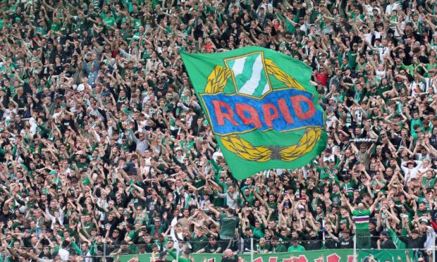 The Rapid Vienna fans put on a show.