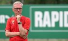Peter Stoger looks on at Rapid training