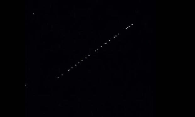 The satellites over Leven beach.