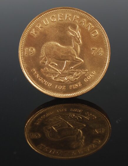 1974 gold Krugerrand coin