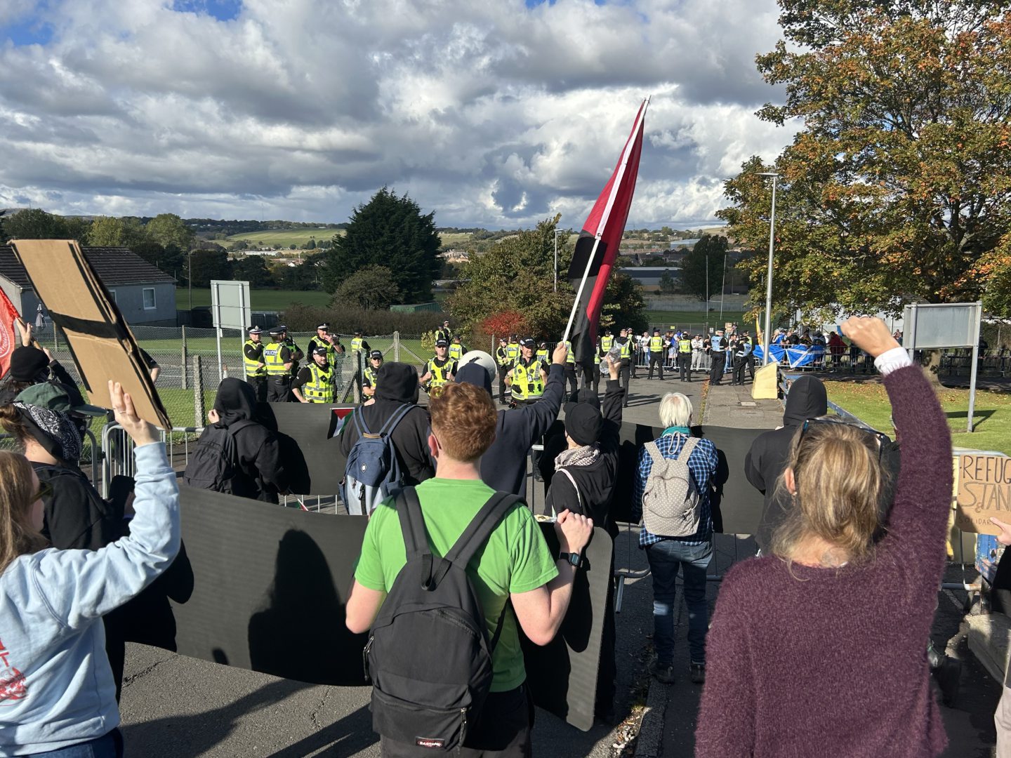 Protesters have faced off with the authorities in recent months over asylum seekers housed in Dundee.