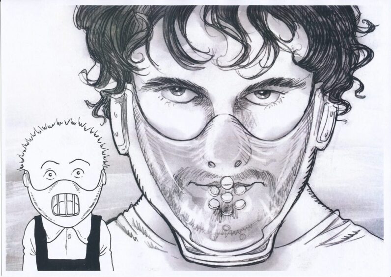 DC Thomson artwork of Oor Wullie and Hannibal