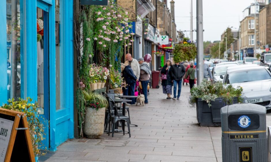 General view of Brook Street, Broughty Ferry.