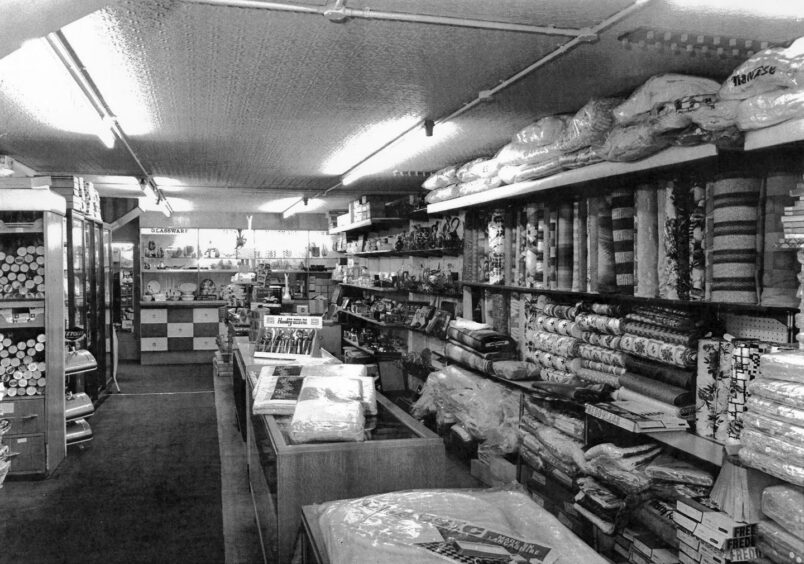 The inside of Alex Smith's Commercial Street store in 1968.