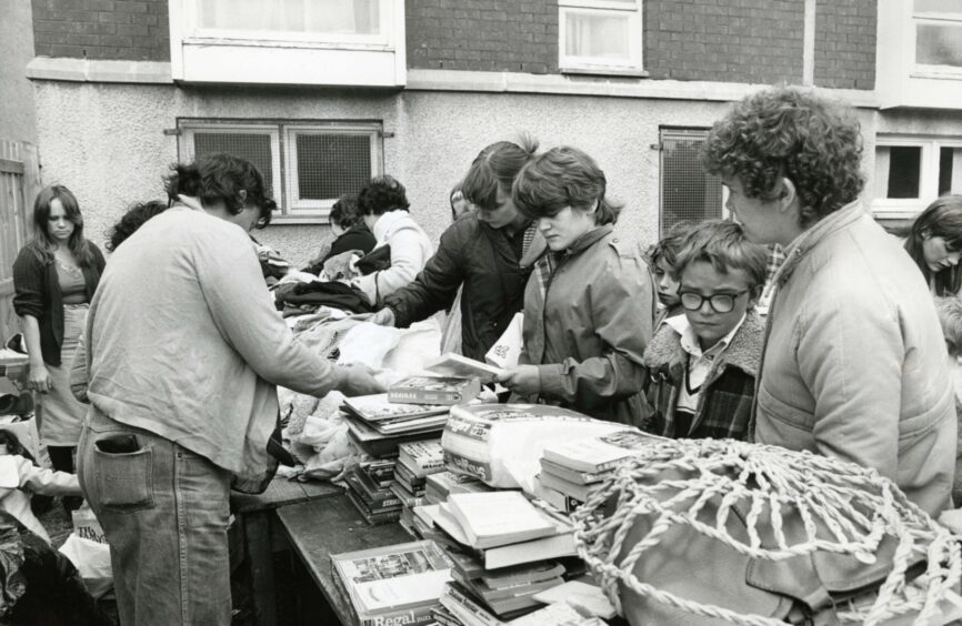 A table sale in Whitfield in 1982.