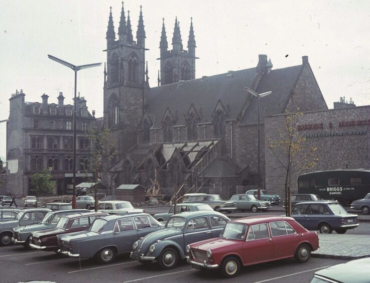 A 1964 view of St Enoch's church in Dundee before demolition. 