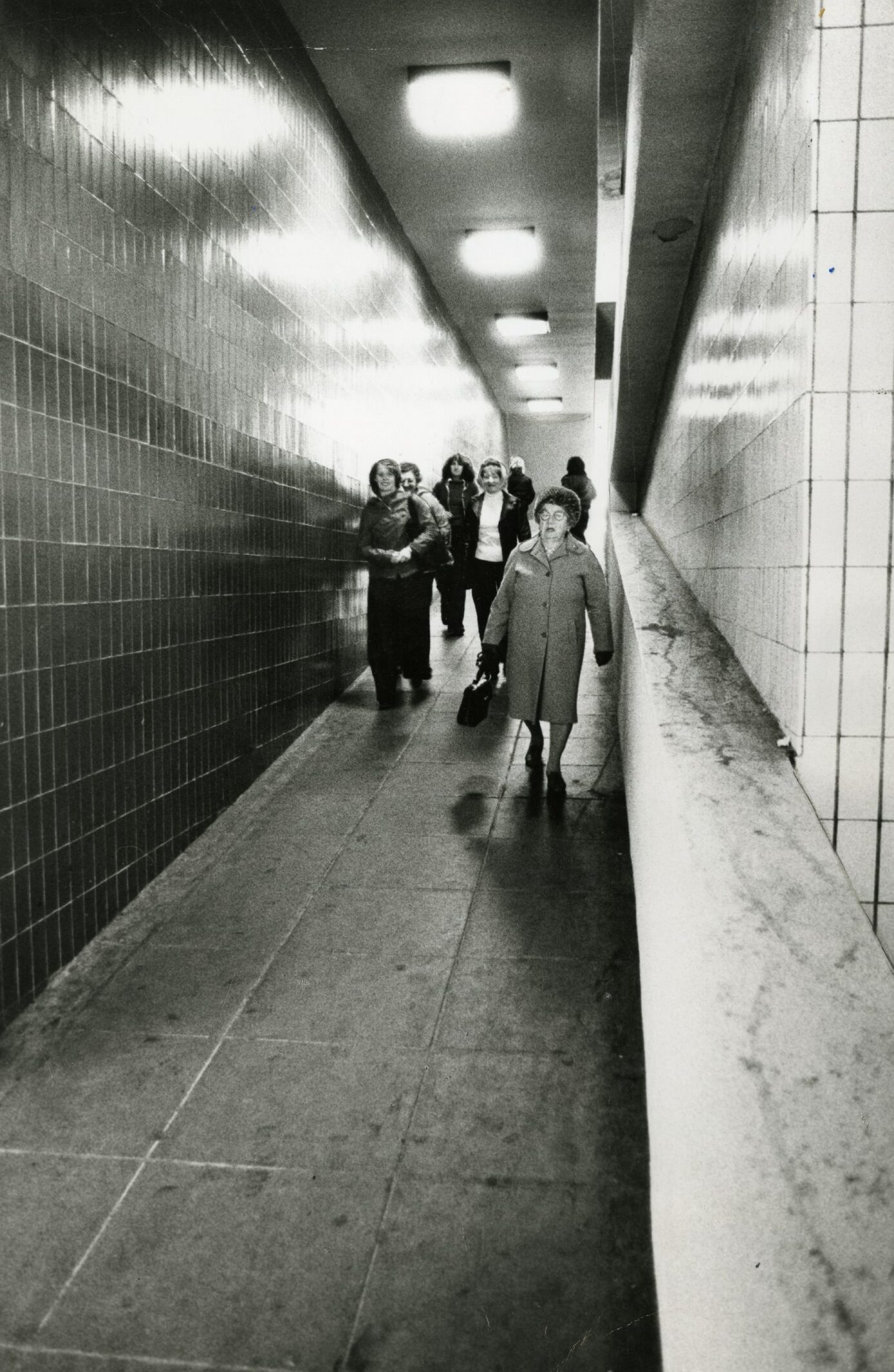 A concrete walkway in Dundee in 1978.
