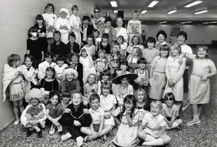 Children in Whitfield dress up as part of a competition. 