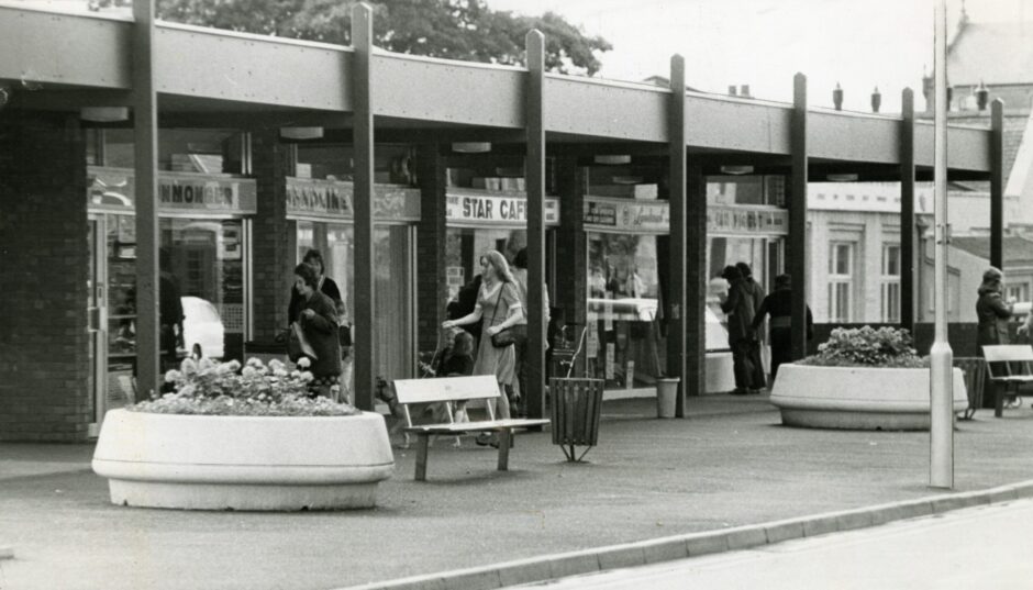 Some shops including the Star Cafe in Monifieth. 