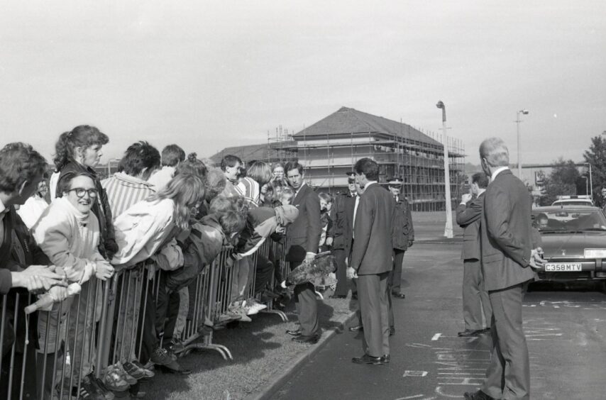 Prince Charles on a visit to Whitfield in the 1980s. 