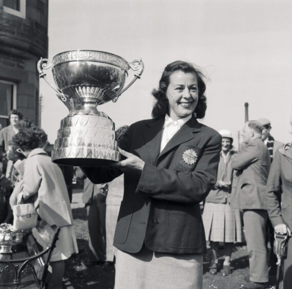 Marley Spearman with a trophy in 1961. 