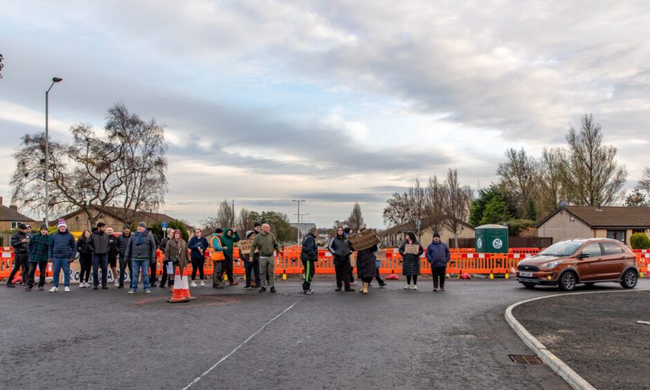 The Methil cycle path protesters take to the road