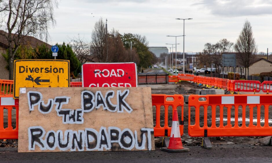 Work on the Methil roundabout is suspended