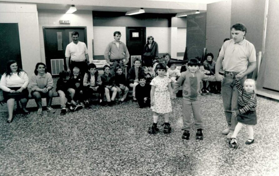 Youngsters learn to roller skate in 19887. 