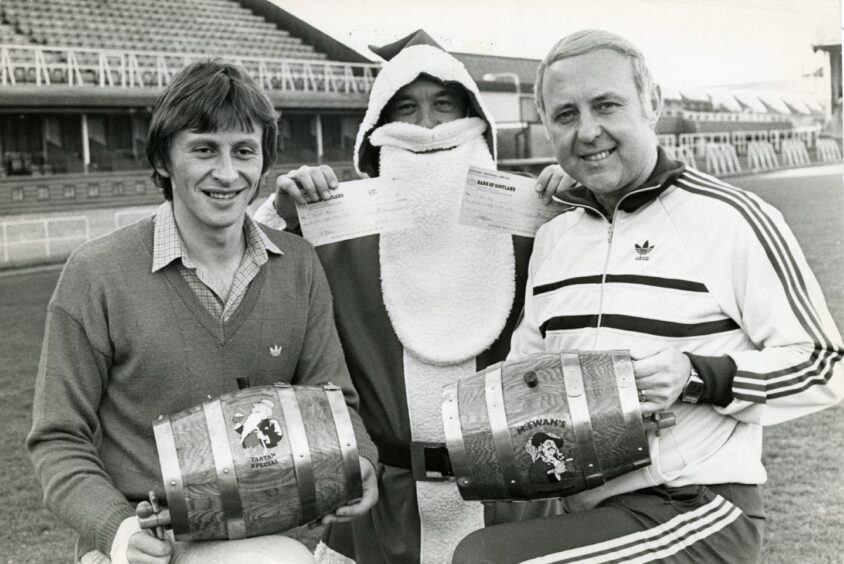 Santa with Paul Sturrock and Jim McLean.