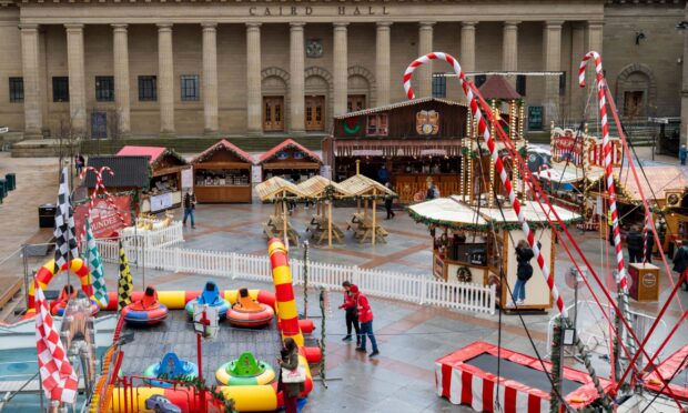 Dundee Christmas market forced to shut as Storm Bram hits city