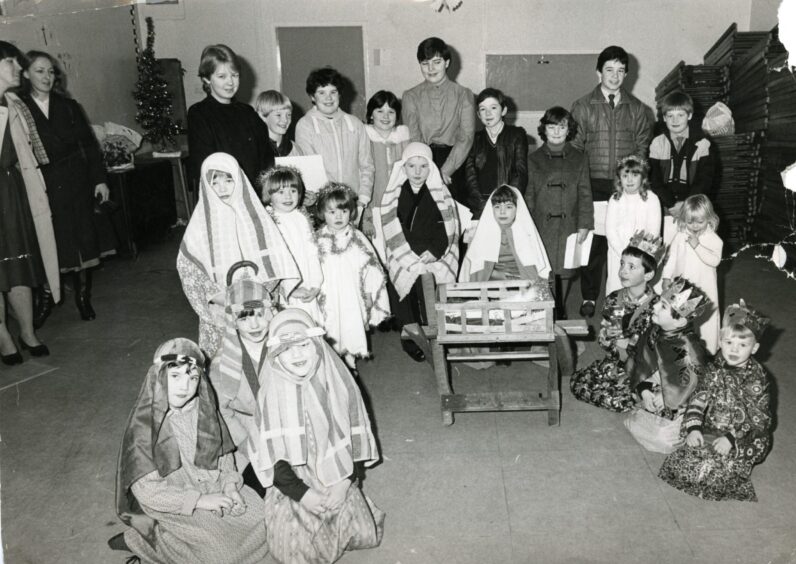 Children dressed for Nativity scenes in Dundee.