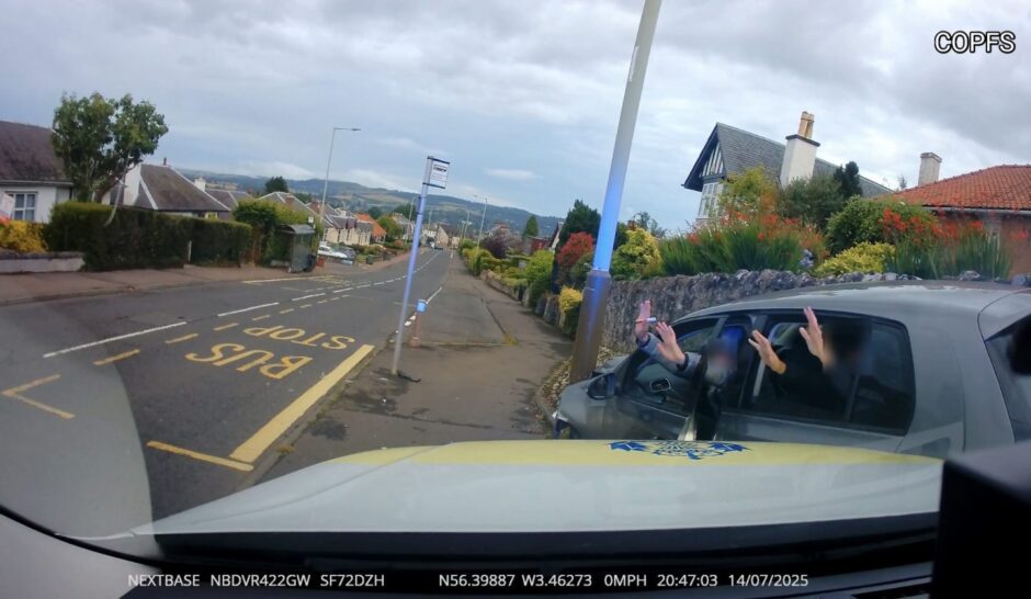 Dashcam shows dramatic end to high-speed police chase in Perth