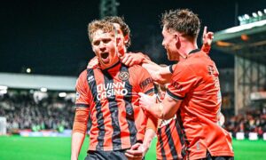 Zac Sapsford stunner seals Dundee United triumph as Celtic fans deliver ‘get to ****’ verdict to embattled Wilfried Nancy