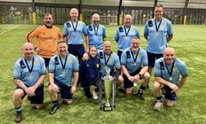 Forfar’s walking footballers stroll to Champions league glory – with a Loons legend in their midst
