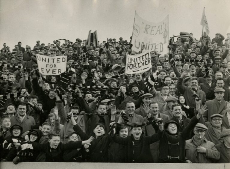 A big crowd of Dundee United fans in 1982.