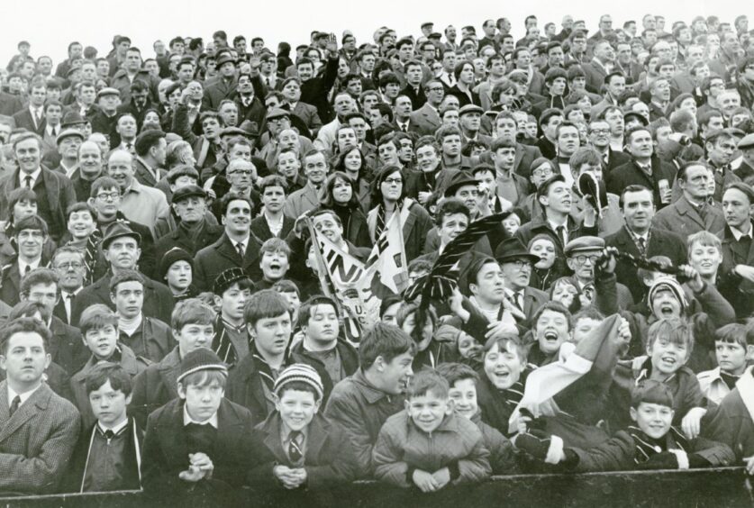 A section of the large crowd who turned up