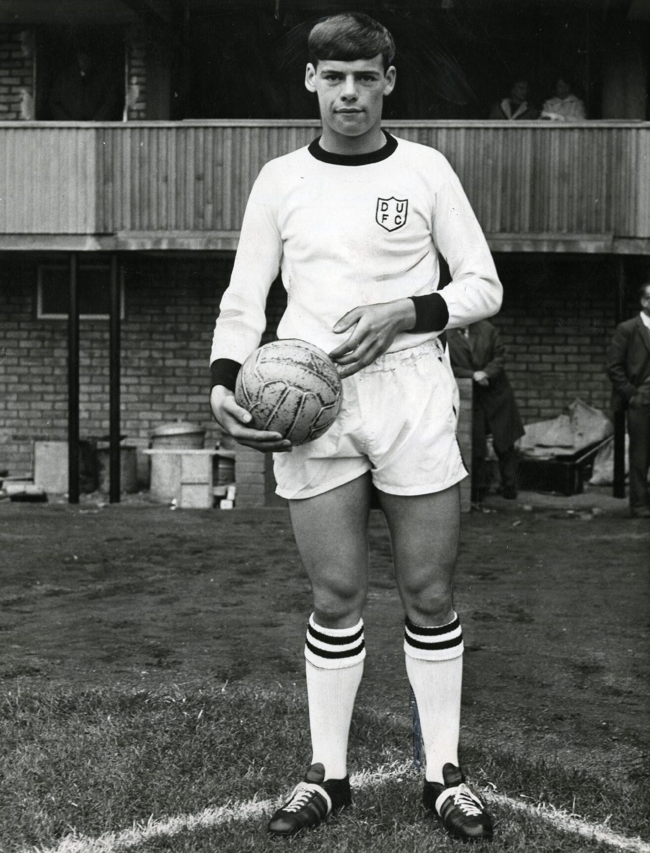 Dundee United's Francis Munro stands for a photo with a ball in his hand. 