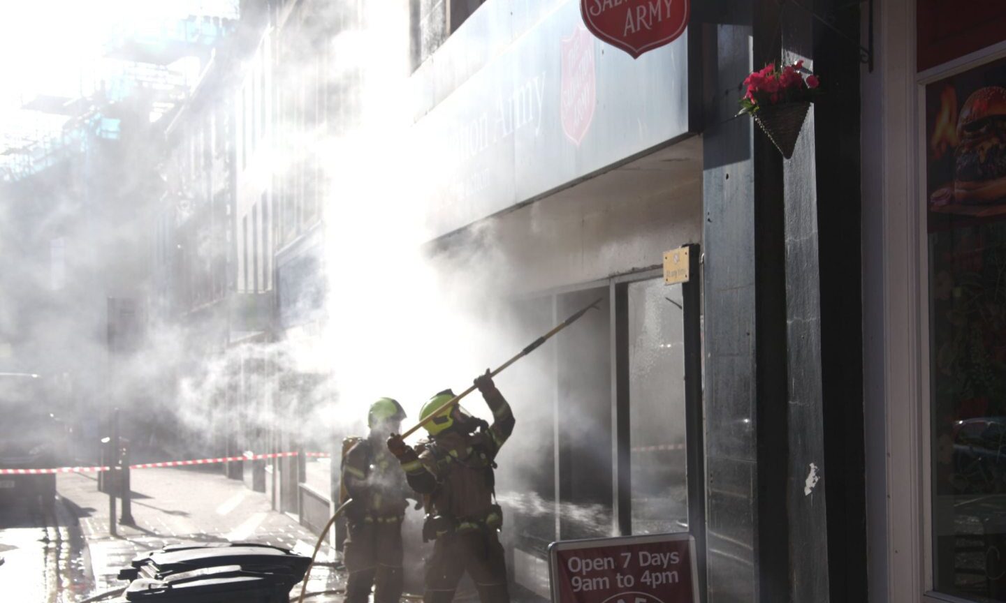 Arbroath Fire Arbroath High Street closed as fire crews tackle shop blaze