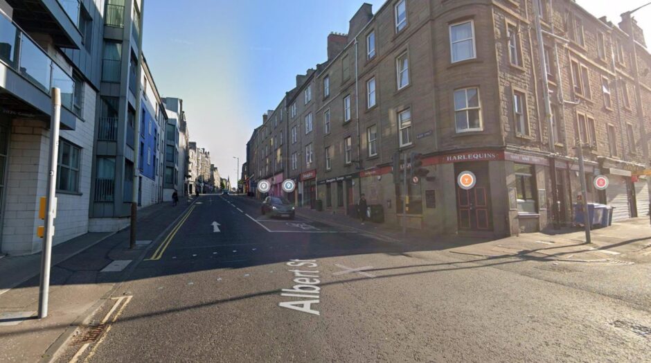 Burst water main closes busy Dundee street