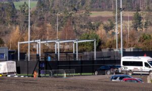 Construction halted on new stand at St Johnstone’s all-weather pitch