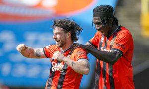 Emmanuel Aygei bids to impress ex-Real Madrid boss as Dundee United toast The Will Ferry Show