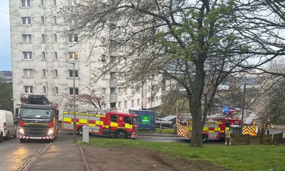 Emergency response as five fire crews called to Hilltown multi