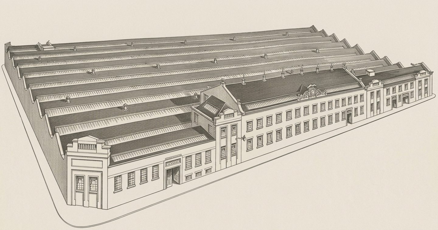A sketch of a Dundee jute mill.