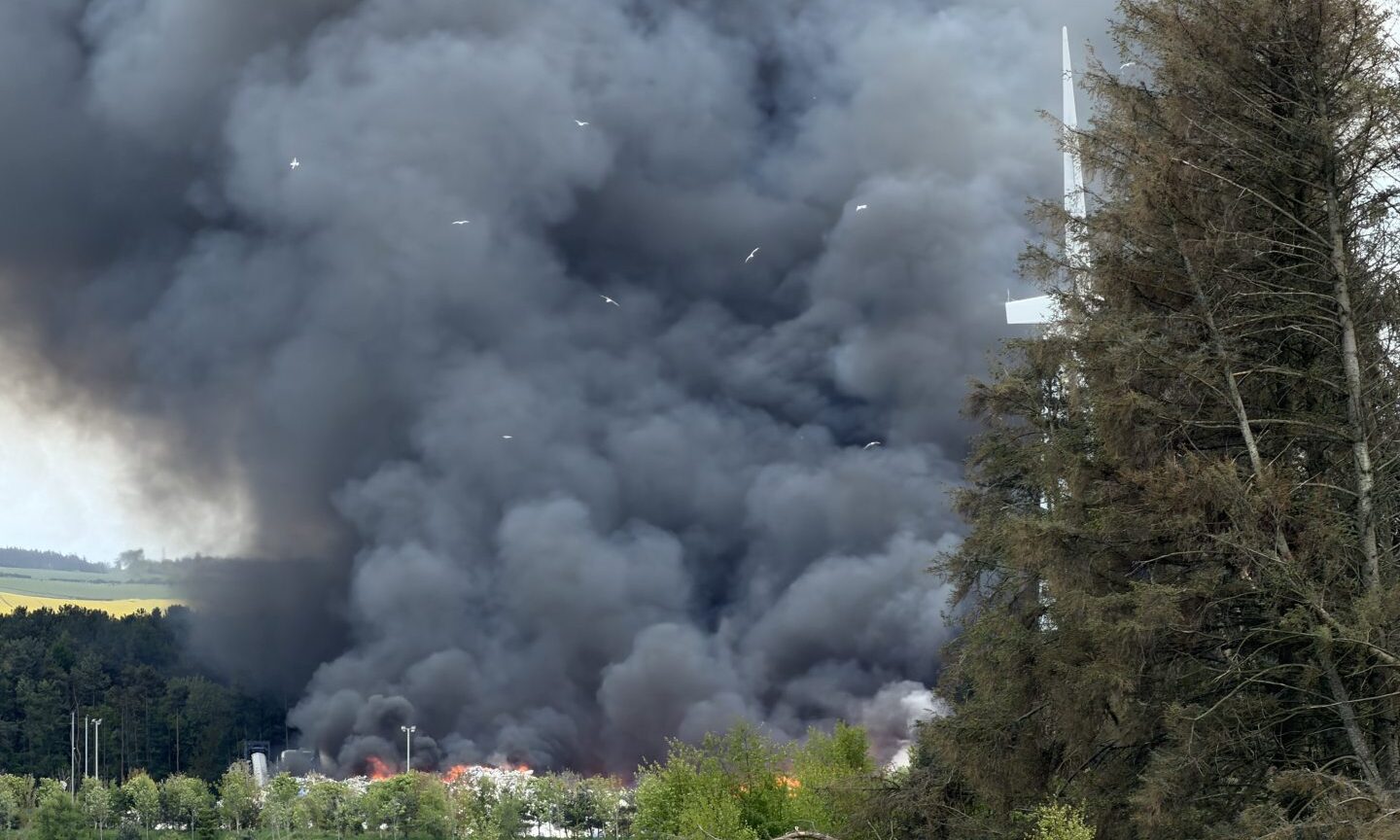 Firefighters tackle huge blaze at Fife recycling centre