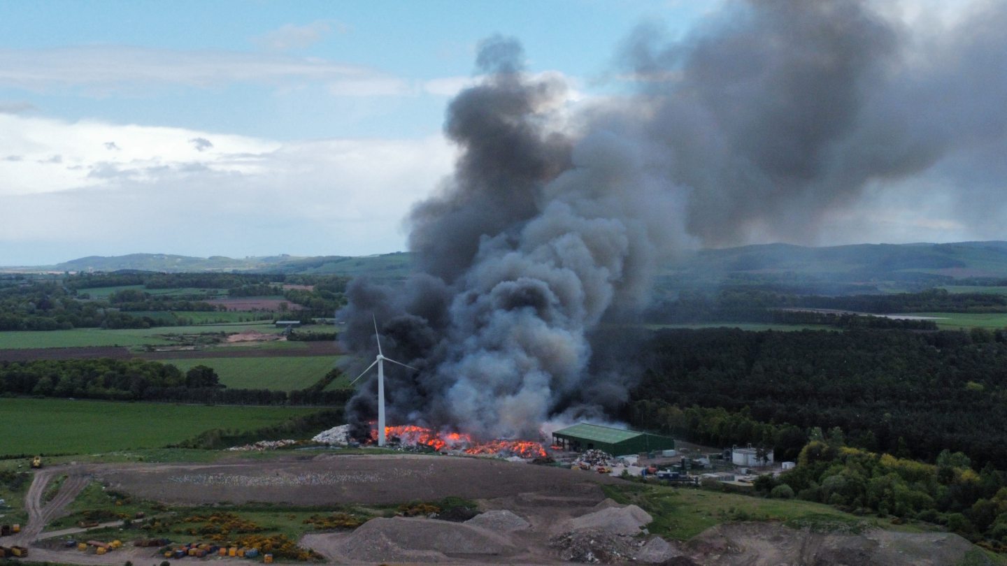 Firefighters tackle huge blaze at Fife recycling centre