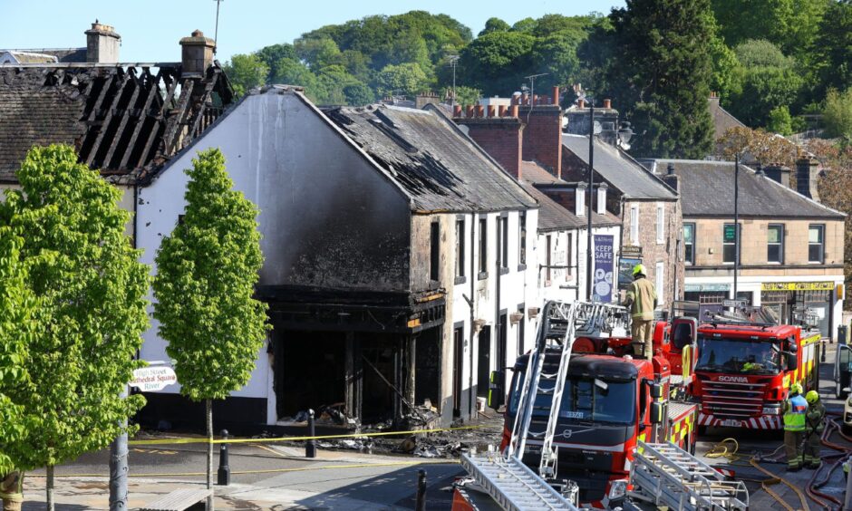 Pictures show aftermath of devastating Dunblane fire