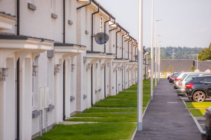 Row of houses at Huntingtower, Perth