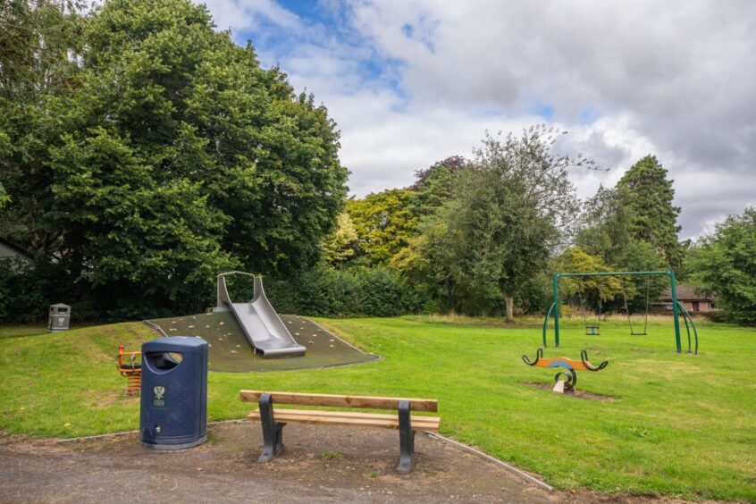 Park in Bridge of Earn with children's play equipment