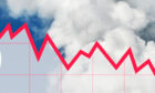 clouds and a graph representing Co2 emissions