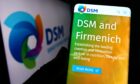 A screen with the headline DSM and Firmenich