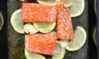 Fillets of salmon.