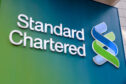 Standard Chartered sign and logo.