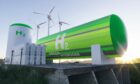 A green hydrogen production plant.