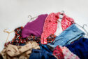 A pile of crumpled clothing.