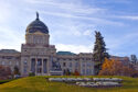The Montana State Capitol building in Helena, Montana, US.