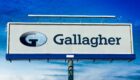 Gallagher logo displayed on a billboard.