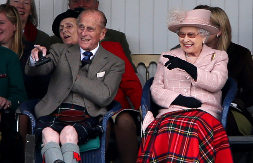 The Queen and Duke of Edinburgh attending the Braemar Gathering