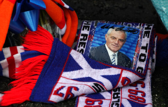 Tributes are laid at Ibrox Stadium in memory of former Scotland, Rangers and Everton manager Walter Smith